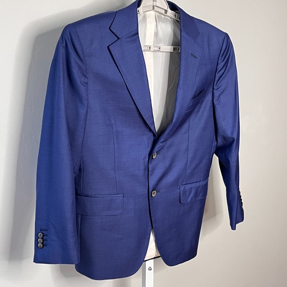 Suitsupply Napoli Int Blazer / Suit Jacket Mens Purewool Superior 110s Blue 36S - Picture 2 of 12